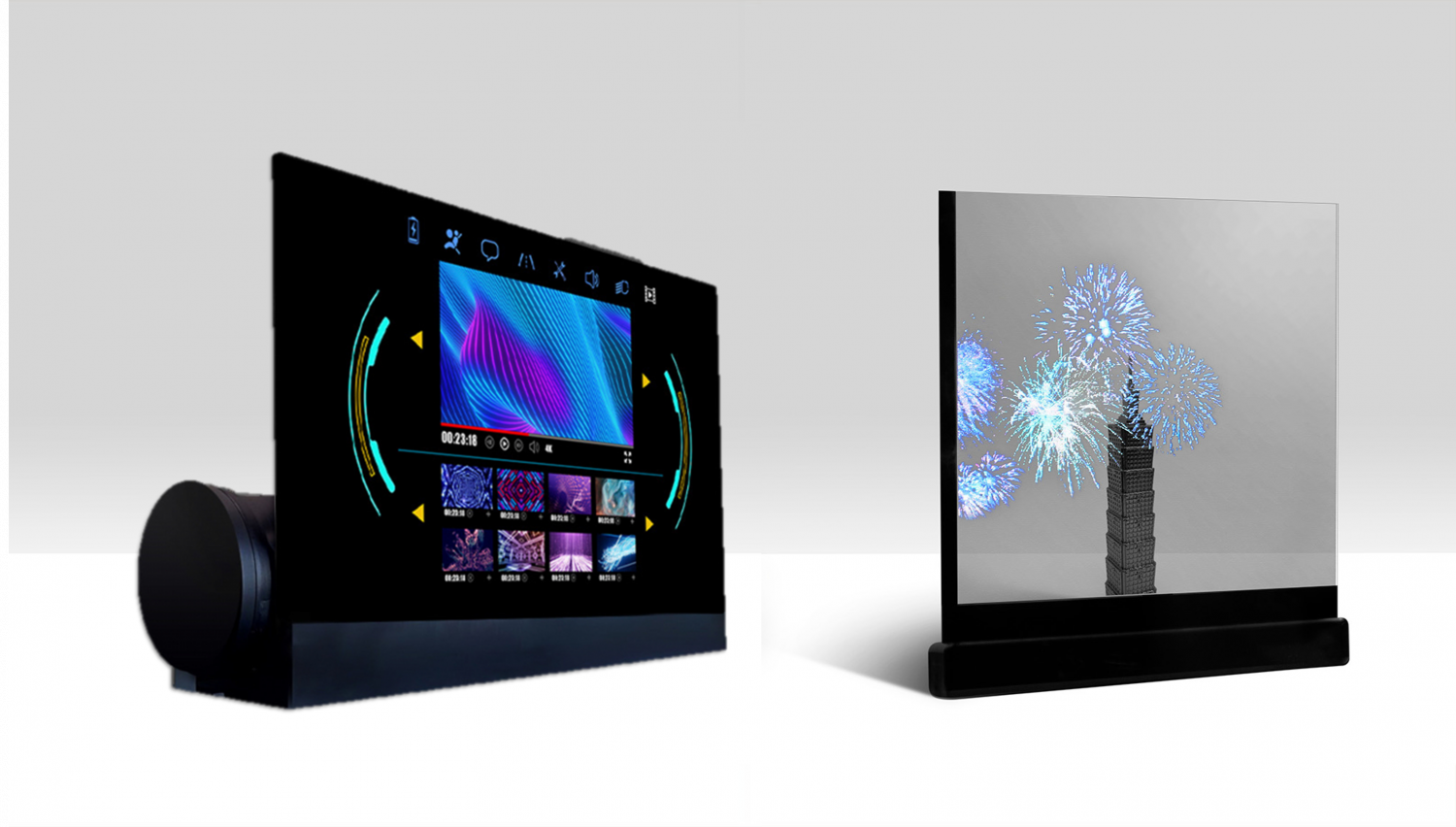 可捲式、折疊性、高透明